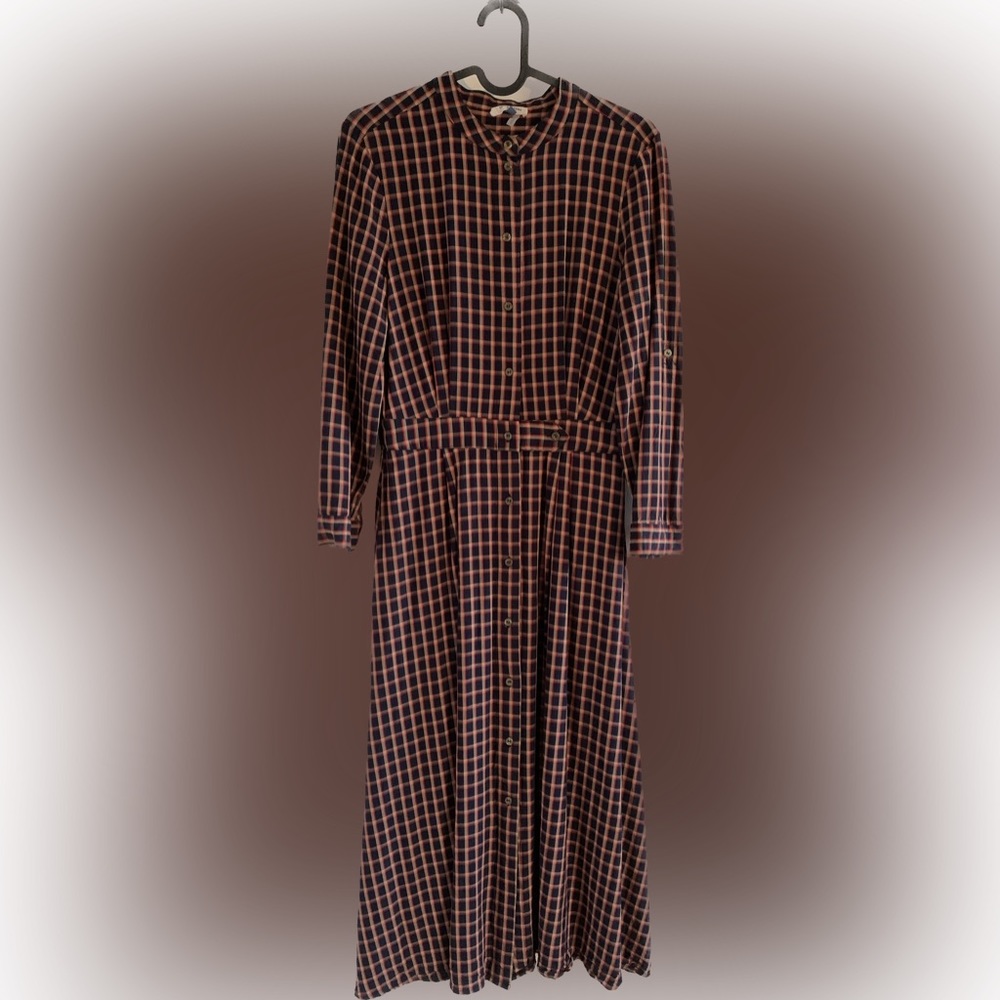 Court and Rowe plaid midi length dress